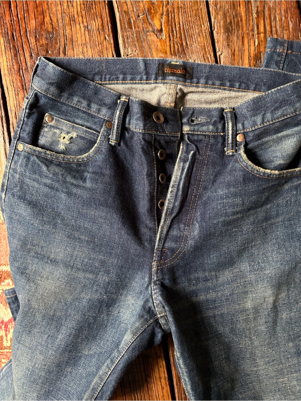 Chimala Blue Denim Jeans - Classic Button-Fly 28